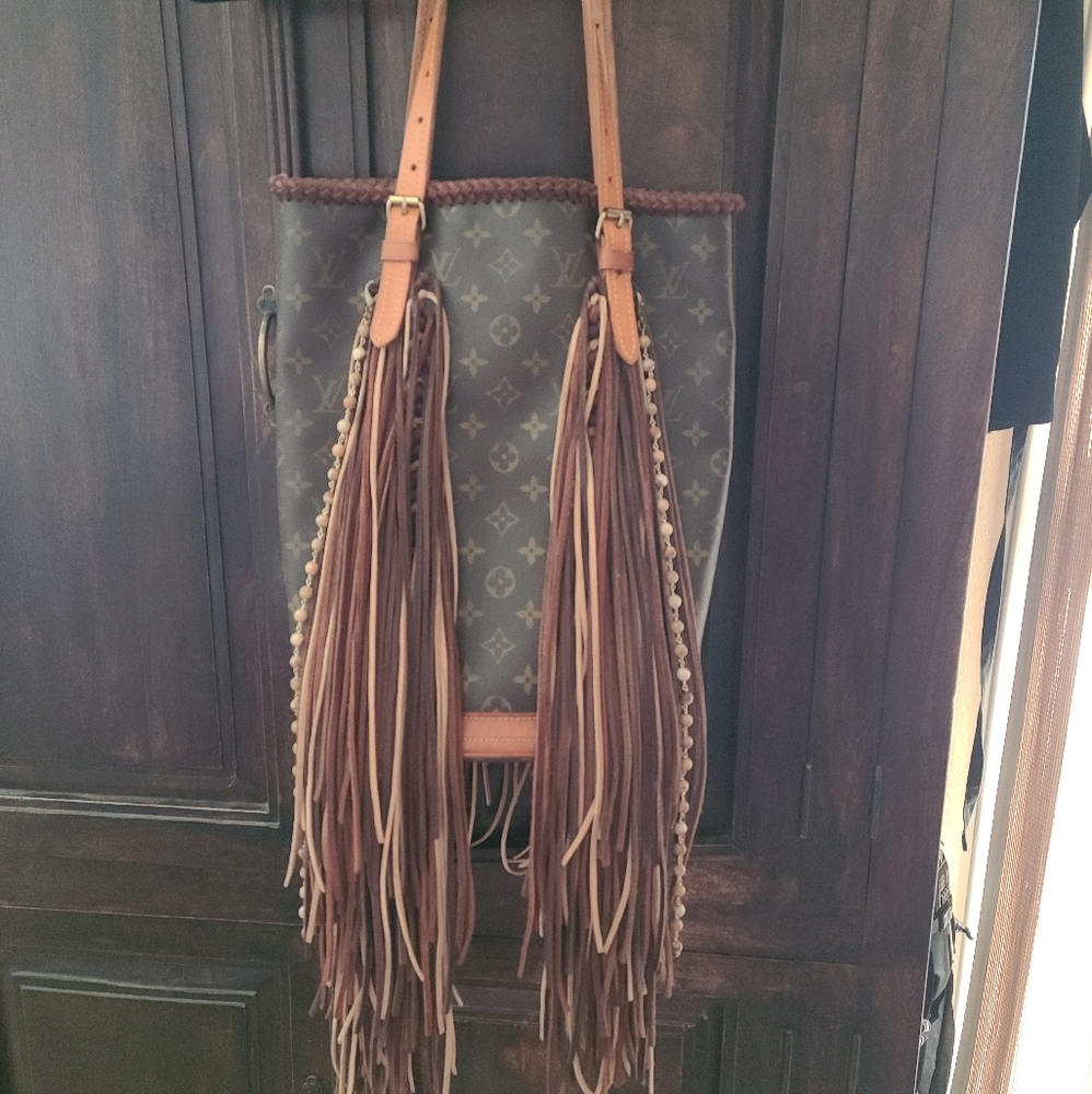 Vintage Boho LV large French Tote